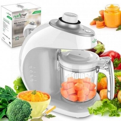 NutriChef Digital Baby Food Maker Machine, 2-in-1 Steamer Cooker & Blend PKBFB18