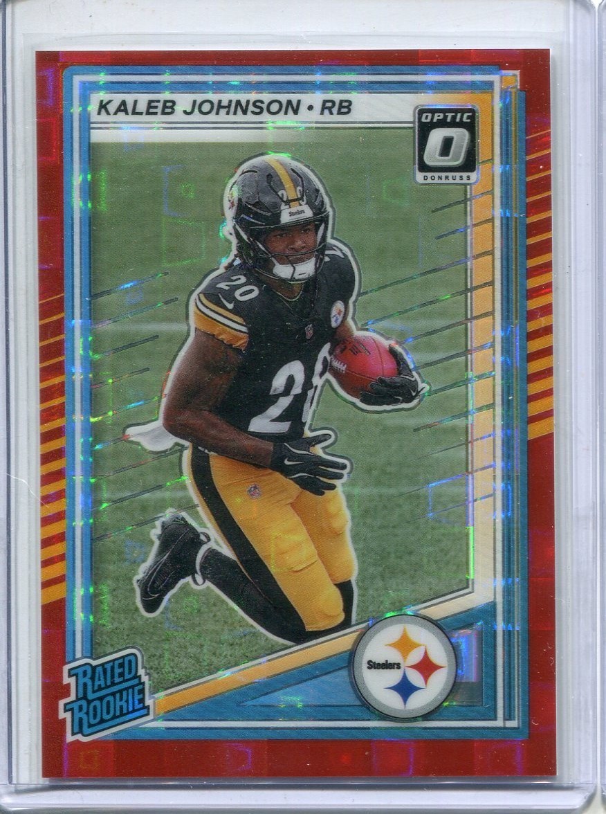 2025 Donruss Optic Rated Rookies Preview Red Pandora #322 Kaleb Johnson
