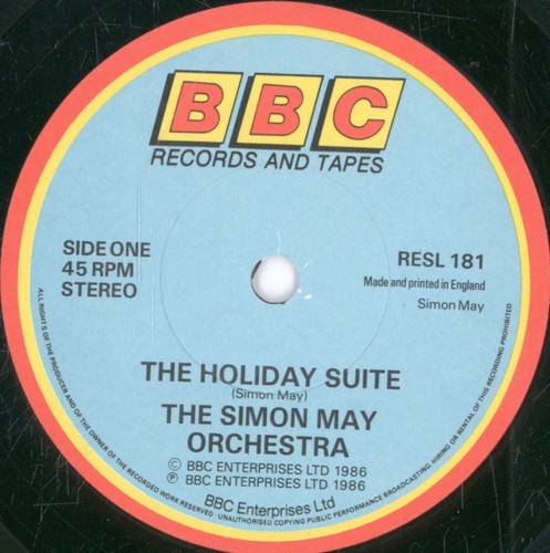 Simon May Orchestra Holiday Suite 7" vinyl UK Bbc 1986 7" in Pic sleeve RESL181 - Picture 3 of 3
