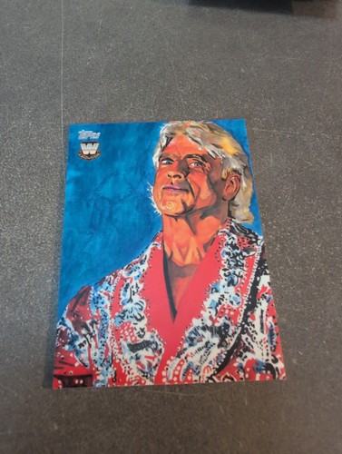 Ric Flair #RS-10 card from 2019 Topps WWE Undisputed Rob Schamberger Portraits