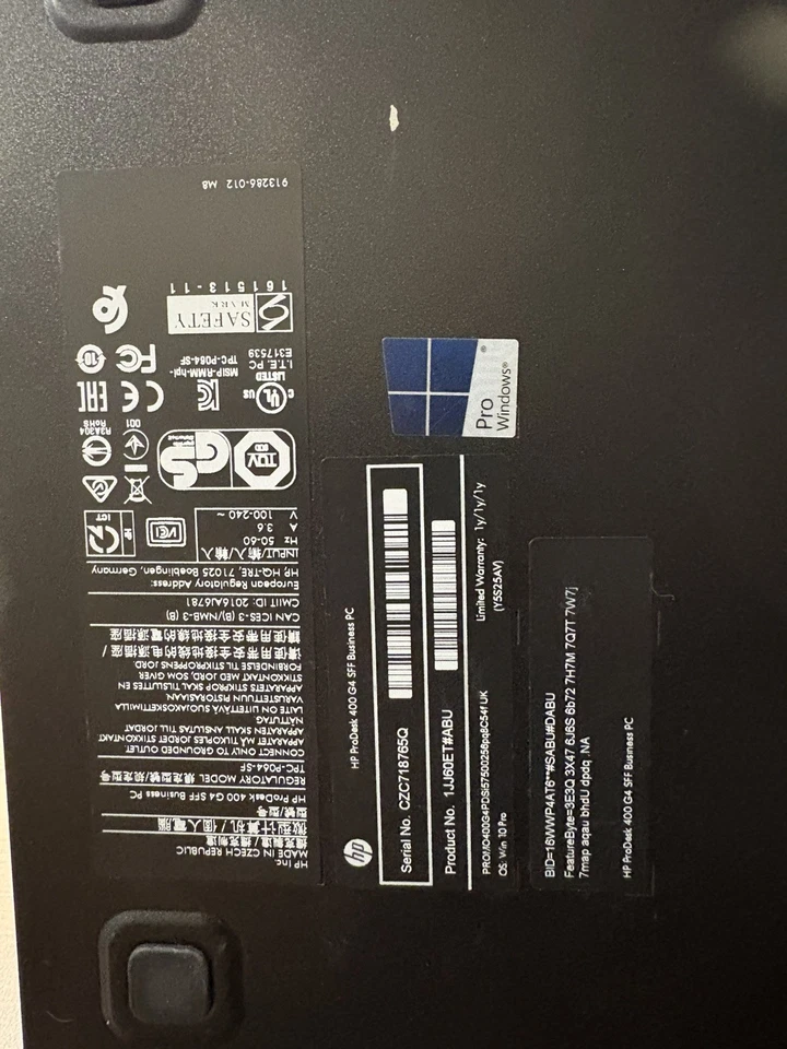 HP ProDesk 400 G4 SFF, Intel i7-7500 3.4GHz, 8GB DDR4, 240GB SSD, Win10 Pro PC - Image 3 of 4