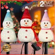 Brightown Set Of 3 Christmas Pathway Lights Led Snowmen