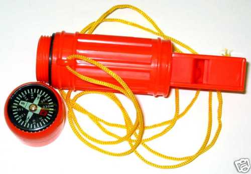 12 Lot 5-in-1 Emergency Whistle Compass Flint Mirror NR - Picture 1 of 1
