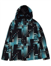 Billabong Womens Hooded Windbreaker Jacket Uk 12 Medium Black Colourblock Ax03