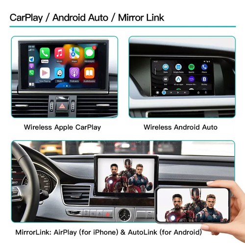 For Audi A8 2012-18 7" Screen MMI2G Wireless Carplay&Android Auto Decoder Module - Picture 7 of 13