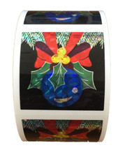 100 Ornament prismatic Stickers in roll of 100 modules, ea. sticker 2.5" RPZ8026