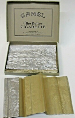 camel tobacco 50g rare vintage flat 50 CAMEL CIGARETTES pocket tobacco BOX High Grade EMPTY *