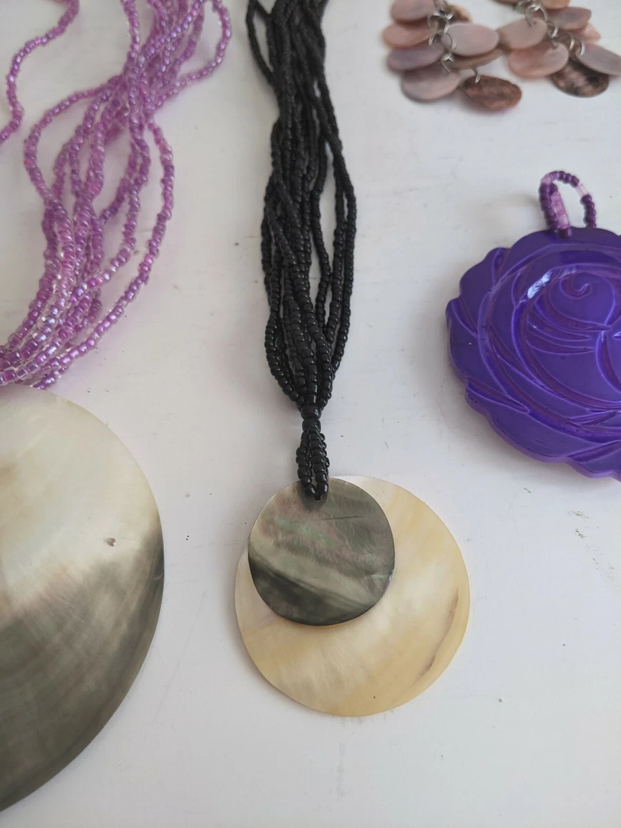 Capiz shell necklace deals
