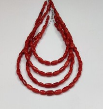 Cuentas de coral rojo 100 % naturales piedras preciosas sueltas coral italiano genuino cuentas sin teñir