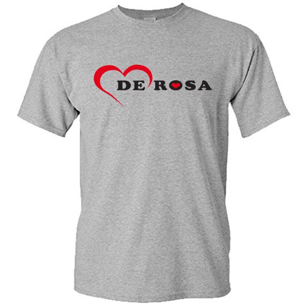 De Rosa Italian Bicycle Logo Men's Grey T-Shirt Size S M L XL 2XL 3XL 4XL 5XL