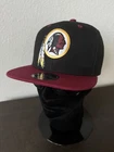 Retro Classic Throwback Washington Redskins Logo Black & Maroon Snapback Hat NEW