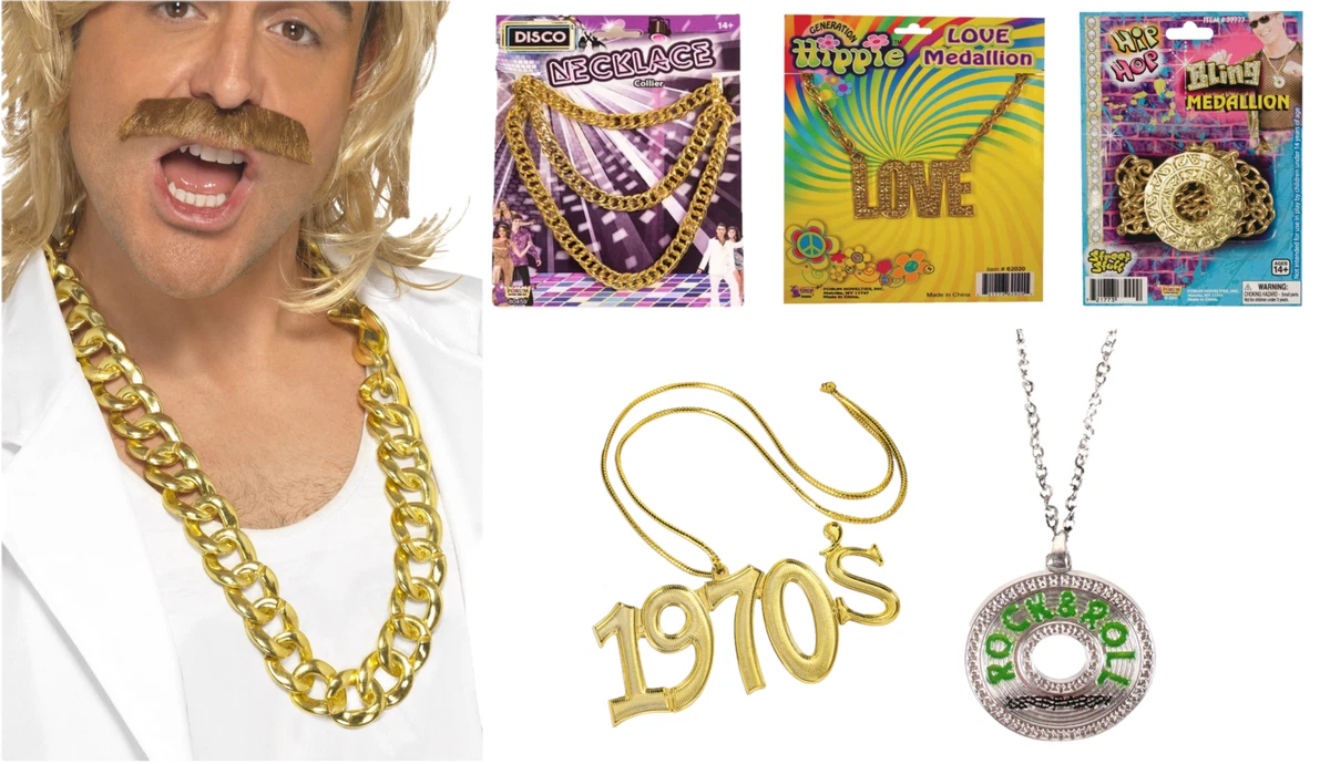 Fake gold deals medallion necklace