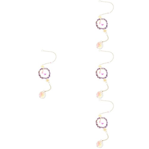 4 Count Solarleuchten Für Den Garten Lichter Amethyst-Windspiel - Bild 2 von 12