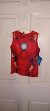MARVEL IRON MAN SLEEVELESS NEW W/TAGS SHIRT-FREE SHIP-NICE KIDS TEE SIZE 4