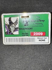 DISNEY Employee Center LIMITED EDITION Maleficent STAFF ID Badge Pin
