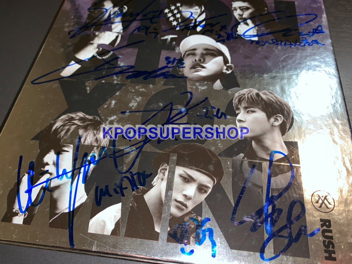 Monsta X 2nd Mini Album Rush Autographed Signed CD Great Minhyuk