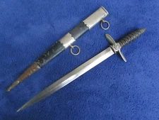 RARE ORIGINAL WW2 YUGOSLAVIAN M1937 AIR FORCE DAGGER KNIFE AND SCABBARD