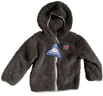 NEW Snozu Jacket 24 Months Zip Hoodie Fleece Plush Sherpa Plush Gray