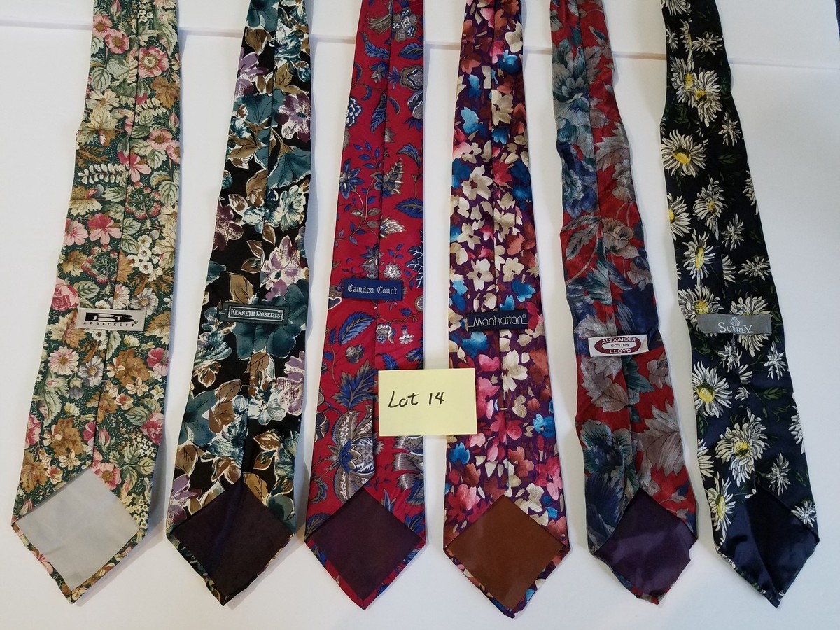 LOT OF 6 VINTAGE TIES FLOWERS | eBay