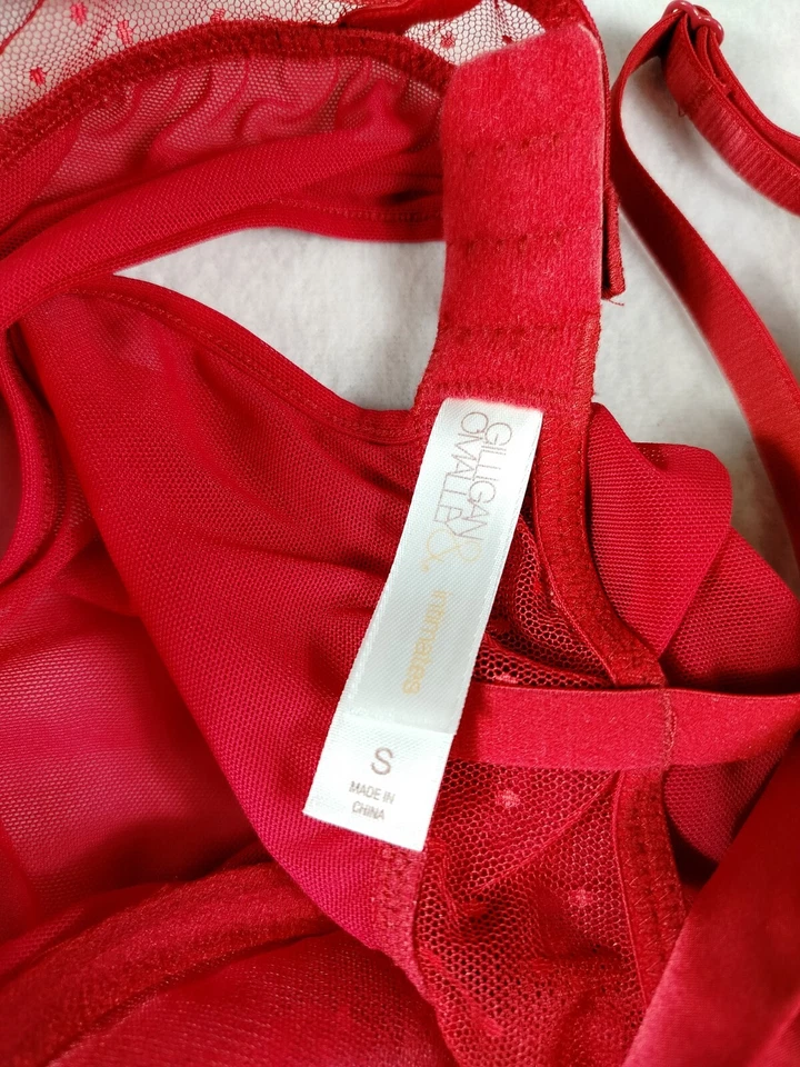 Sexy Babydoll Gilligan & Omalley Intimates Rojo Transparente Red Romance Foto 4 de 4