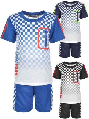Capri Shorts Kurze Hose Stoff Kinder Sommer Set T-Shirt Boy 30302