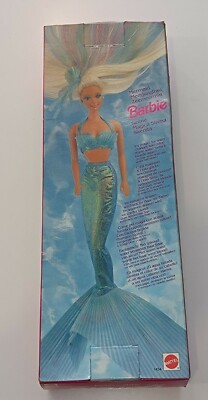Poupée Mannequin Barbie Sirène Mermaid 1991 Vintage Mattel 1434 Bleu A-48 no Ken