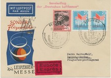 DDR 1959 Leipziger Frühjahrs-Messe Dt.Lufthansa Ost Sonderflug  BERLIN-LEIPZIG