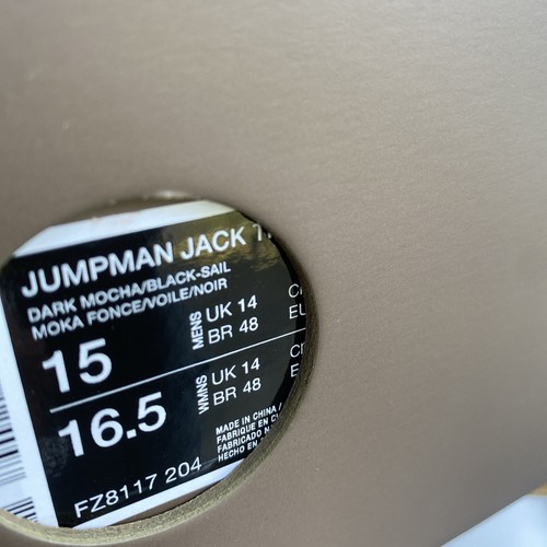 Travis Scott x Jordan Jumpman Jack TR Dark Mocha - UK14 new with box - Picture 6 of 7