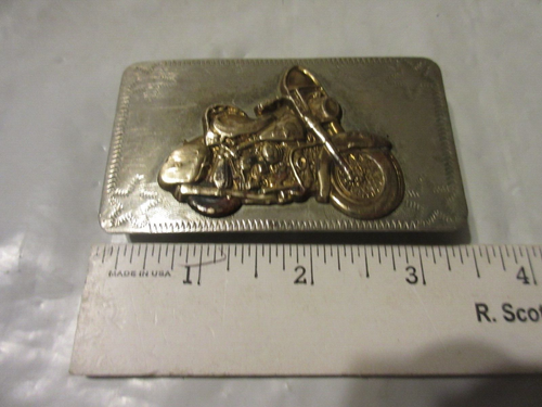 Vintage 1961-62 Harley Davidson Panhead Belt Buckle Nickel Silver - Picture 4 of 15
