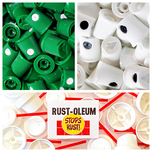 50 Rusto FEMALE Fat + Thin + Blaster Caps Mixed Spray Paint Caps eBay