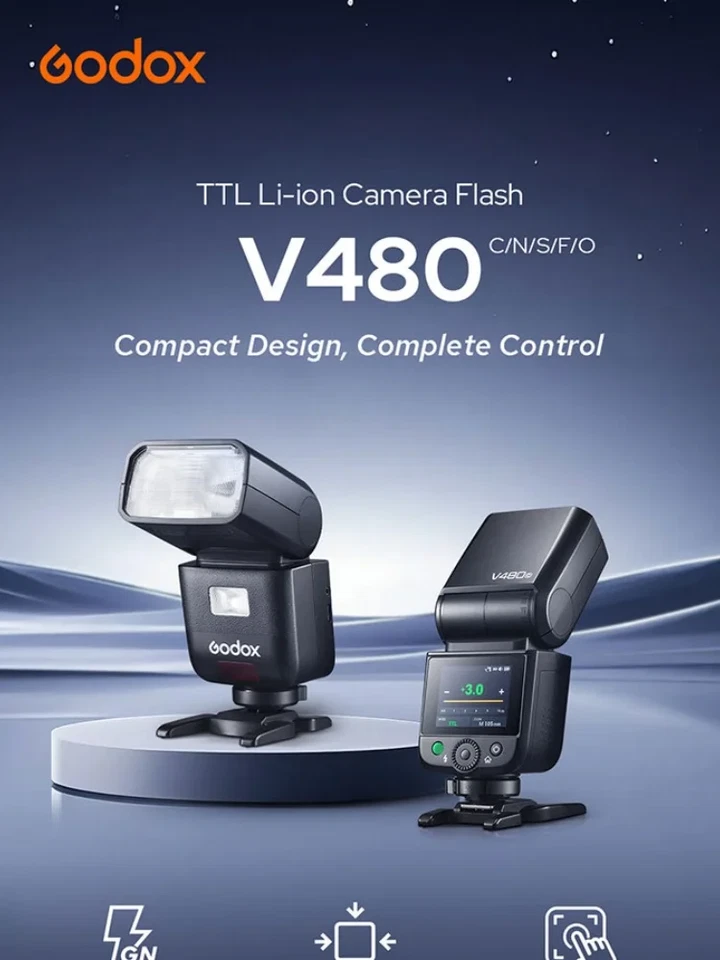 Godox V480 V480C V480S V480N TTL Camera Flash Light Speedlite Canon Nikon Sony - Image 2 of 4