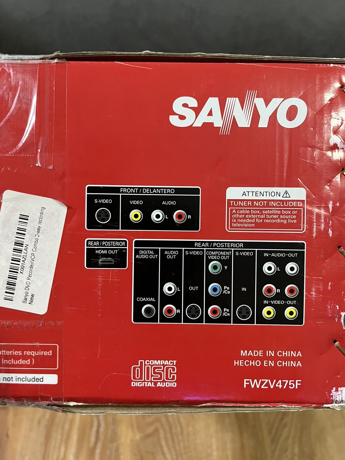 Sanyo DVD VCR Combo DVD Recorder FWZV475F Convert VHS to DVD BRAND NEW Free Ship