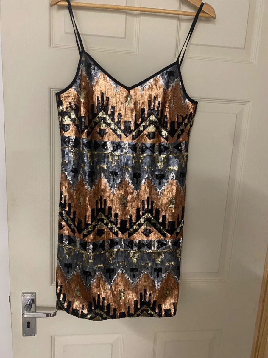 Miss selfridge glitter dress cheap