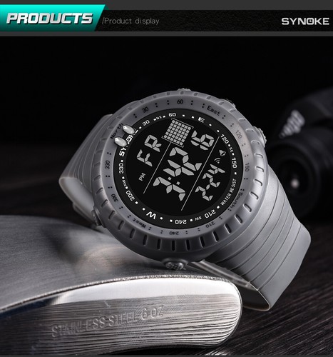 Men’s Waterproof Outdoor Sport Watch Backlight Digital Tactical Wristwatch Gift - Picture 11 of 16