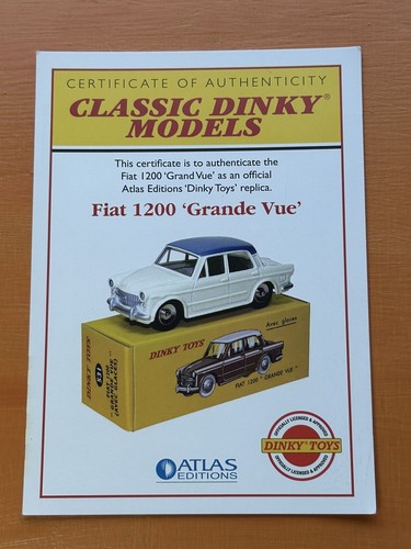 Dinky Atlas Toys #531 Fiat 1200 Grande Vue avec glaces Mint in VG Box - Picture 6 of 7