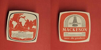 Mackeson taste the goodness Gipsy Moth IV Brauerei Bierdeckel Bier