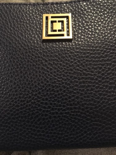 Womens Liz Claiborne Navy Clutch With Built In Charger Cables - Picture 2 of 5