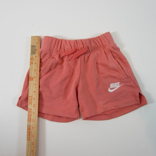 Nike French Terry Shorts Girl's Big Kids Sportswear Club Pink small - Picture 3 of 5