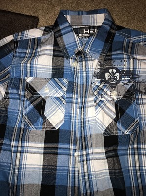 Chemise Garçon Helix Instinct - Col à Carreaux, Taille M, Multi-Color, Occasion Très Bon État