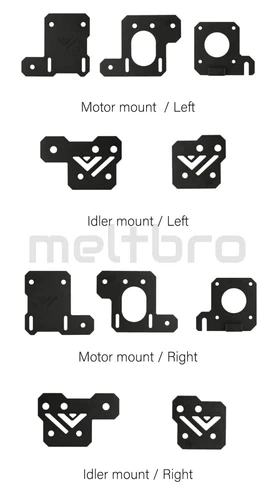 VzBot CNC Aluminium Motor Halterungen Idler mount Metall parts hohe Geschwindig.