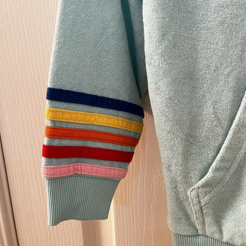 Hanna Andersson Mermaid Dolphin Rainbow Applique Terry Hoodie Girls SZ 110 US 5 - Picture 5 of 14