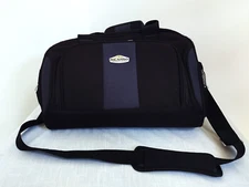 VTG RICARDO BEVERLY HILLS BLACK CARRY ON SATCHEL BAG WITH SHOULDER STRAP