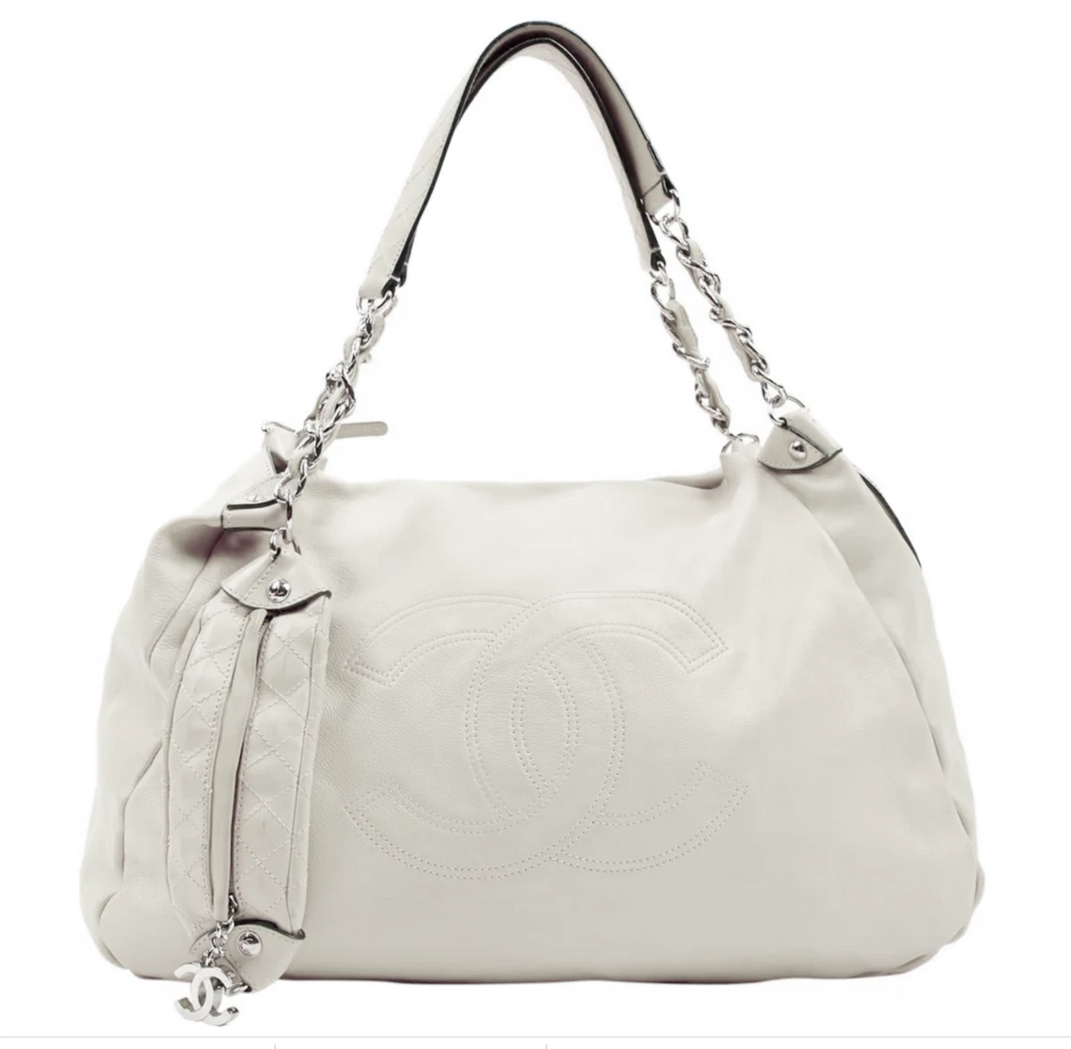 Large white shop chanel bag