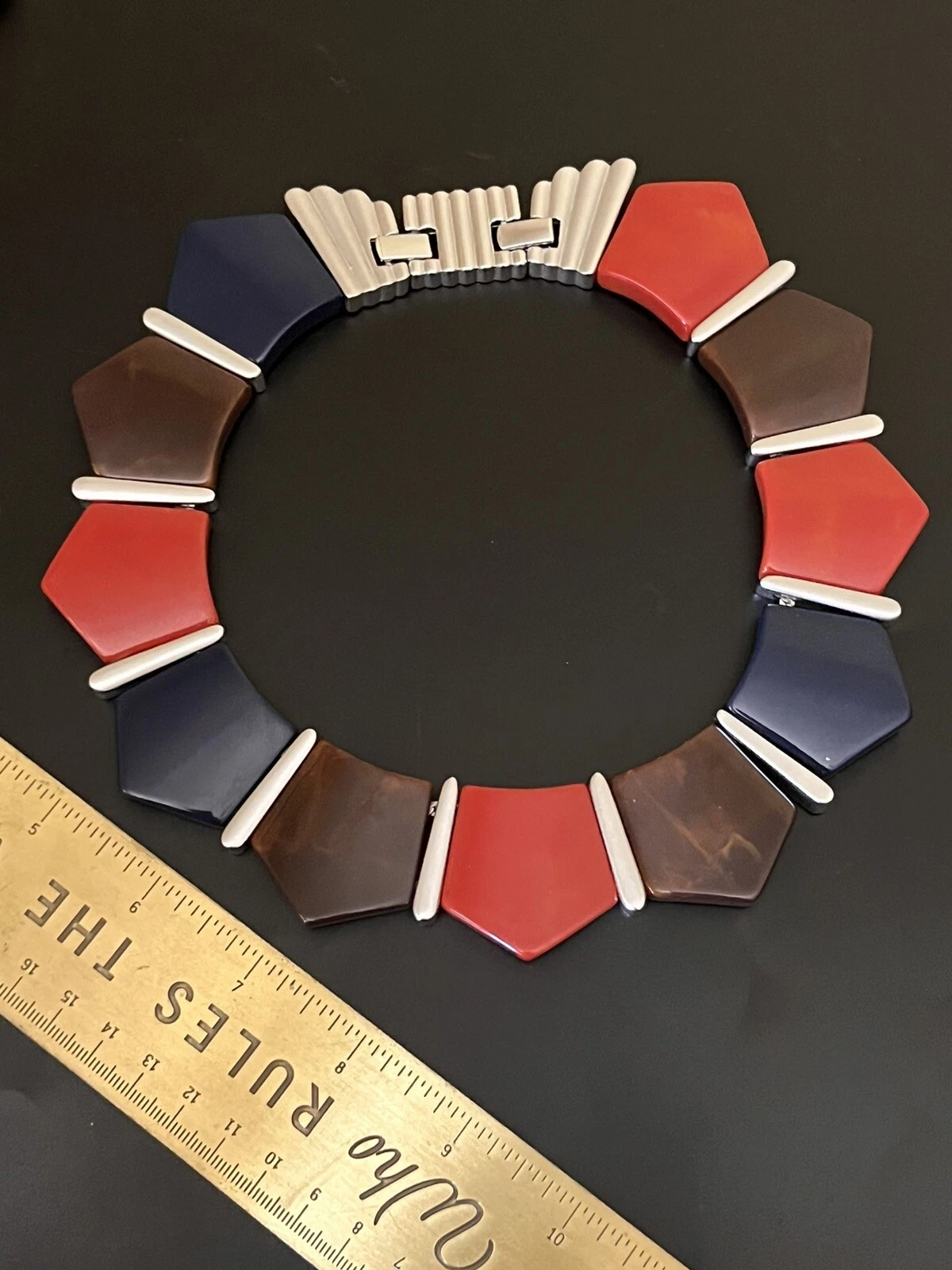 SAINT LAURENT (YSL) Collana vintage 1970 designer YSL yves saint laurent rasin lucite