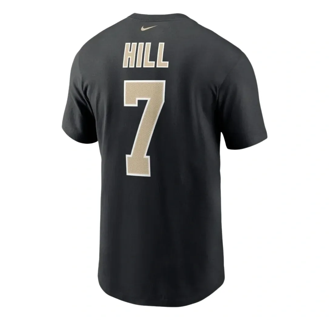 New Orleans Saints Men's Taysom Hill Black Game Day Jersey T-shirt