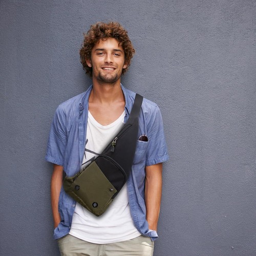 Small Sling Bag For Men Waterproof Crossbody Bag Man Purse Slim Chest Backpac... - Picture 8 of 8