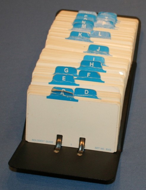 Rolodex Business Card File w/ 312 Cards Alphabet Model V524J Open ...