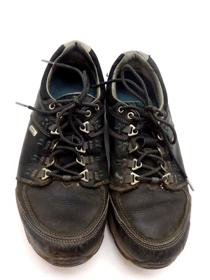 Ahnu Shoes Event Waterproof Teva Hiking Black Vibram Leather Womens 8.5