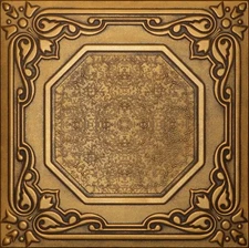 Beautiful Texture Ceiling Tiles EASY GLUE UP R32 Lisbona  Antique Gold 
