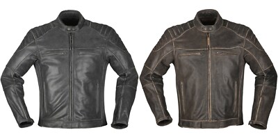 Modeka Vincent Aged Mens Motorcycle Leather Jacket Lots Of Stretch Also For Tummy